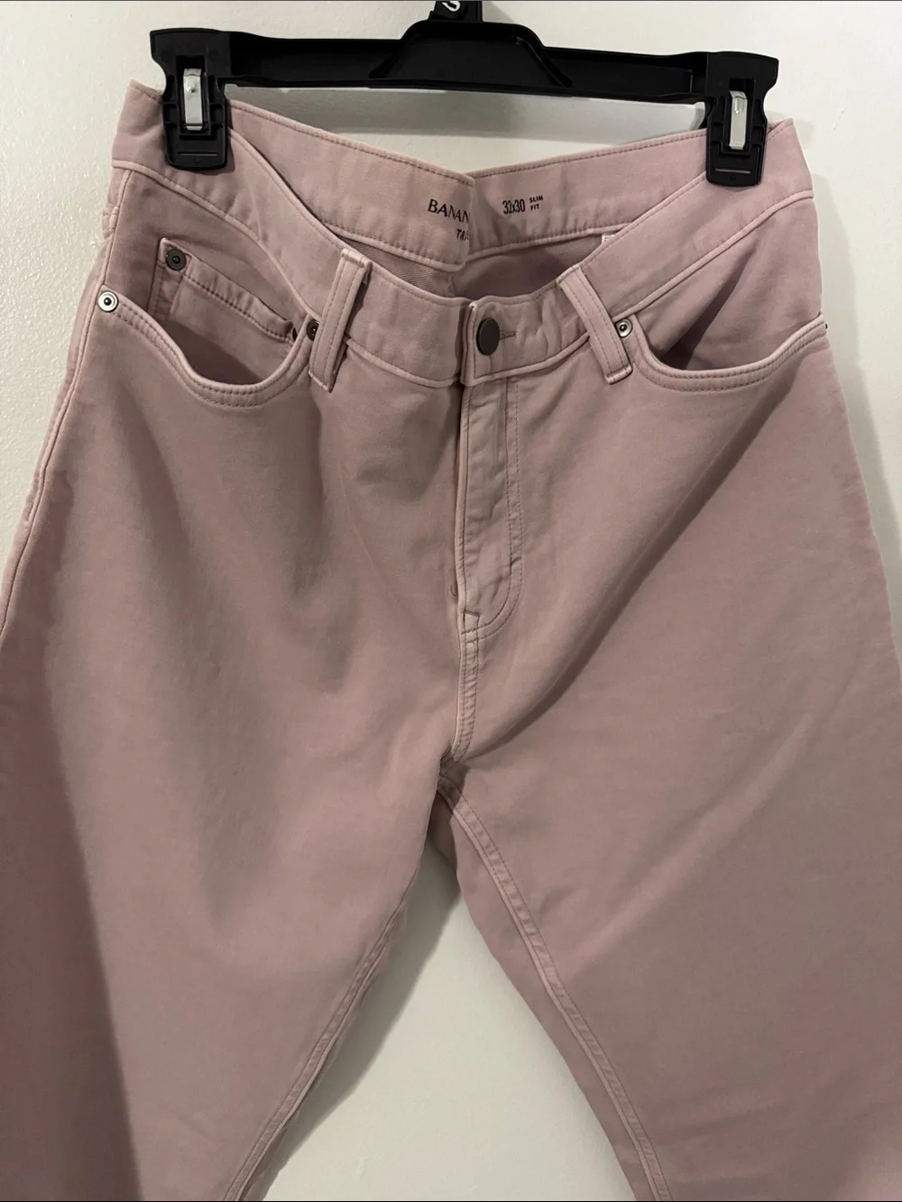 Banana Republic Men’s 32x30 Slim Fit Traveler Pant in Dusty Pink